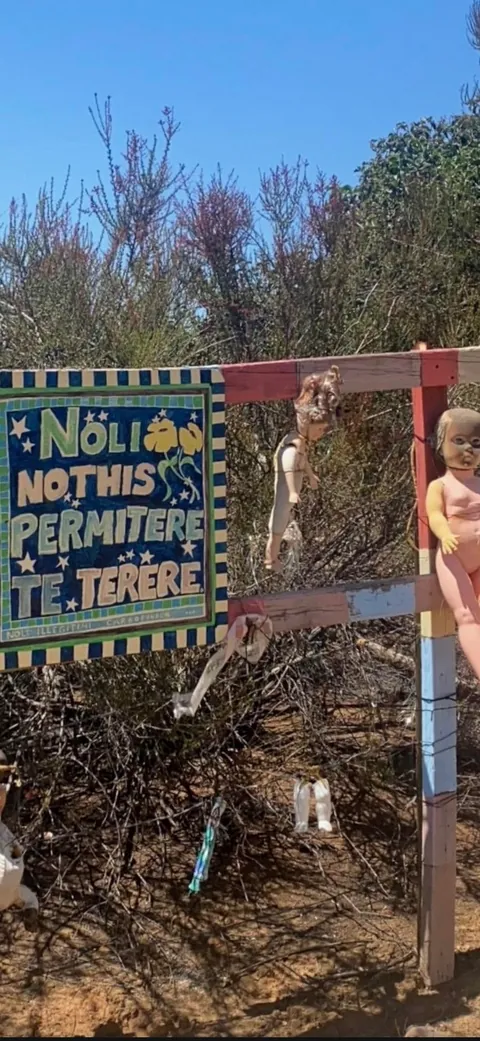 This creepy ass place we found in the middle of nowhere in the mountains east of San Diego.