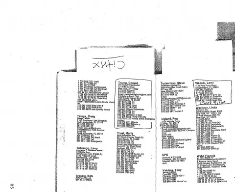 Trump is on page 85, or pdf pg. 80 Trump’s name is circled on the Epstein's list leaked by anonymous. The circled individuals are the ones involved in the trafficking of underage girls