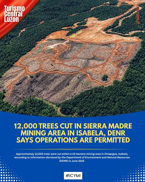 12k trees cut in Sierra Madre Mining Area, DENR says it's permitted