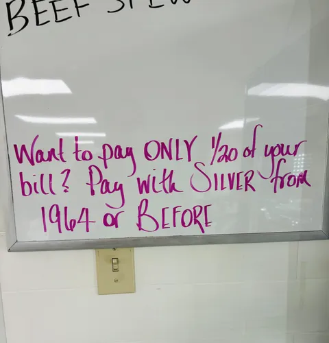 This restaurant will give you a 95% discount if you pay with pre-1964 silver.