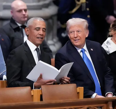 PsBattle: Obama reads to Trump