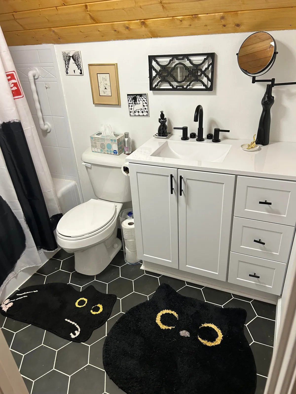 Black Cat Themed Bathroom