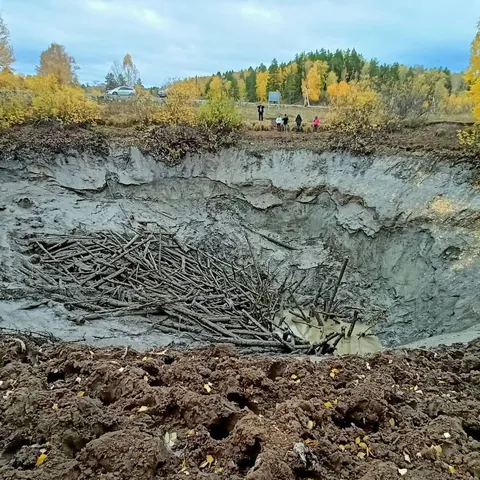 The lake was sucked into the ground.