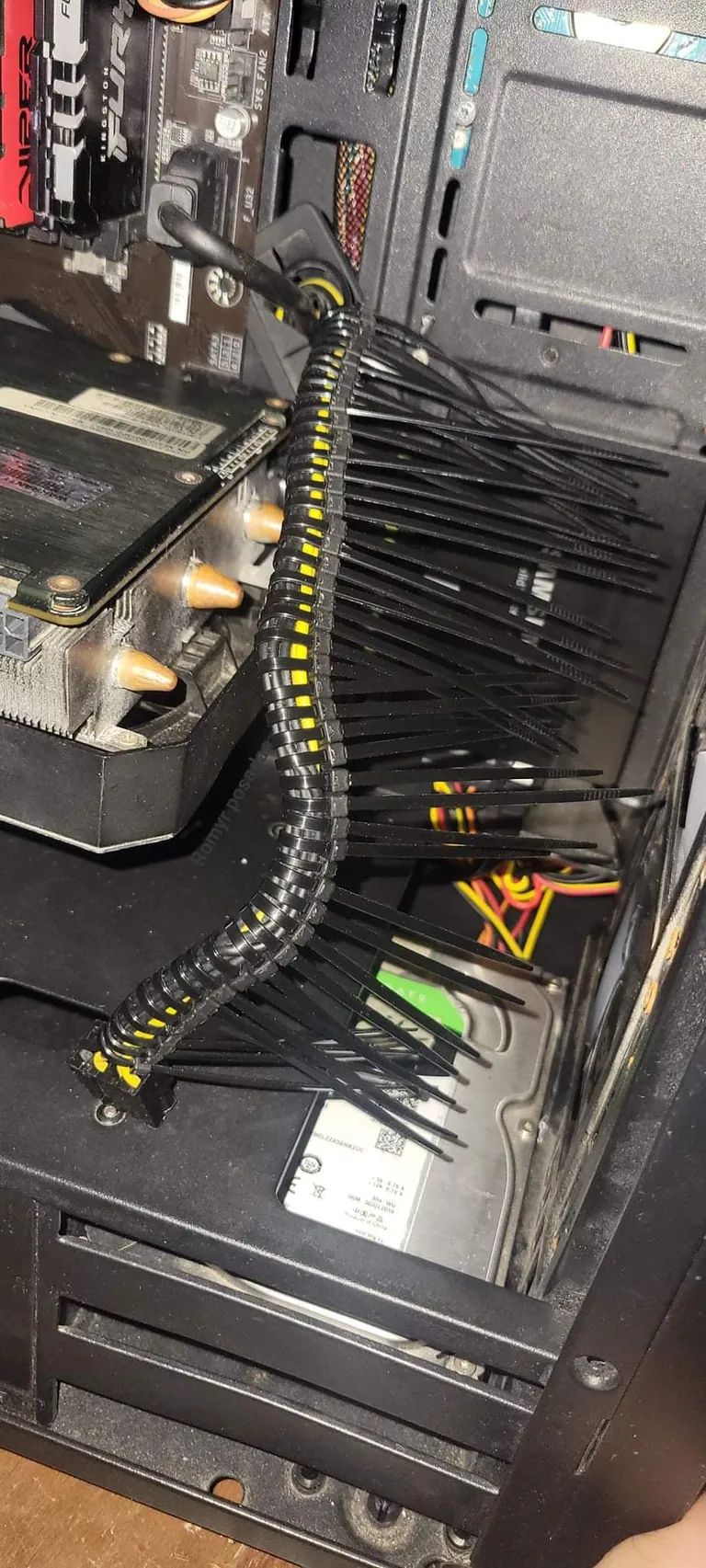 Who needs cable sleeves when you got zip ties