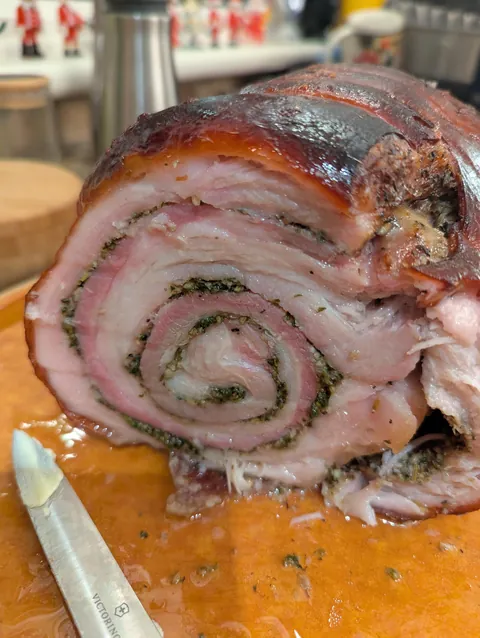 [Homemade] Porchetta from a 10lb pork belly