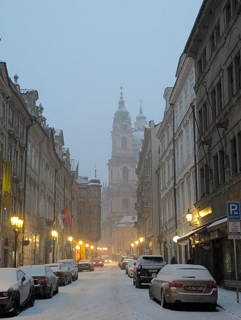 Prague in the winter
