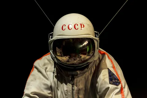 Soviet Space suit at the Memorial Museum of Cosmonautics, Moscow, Russia