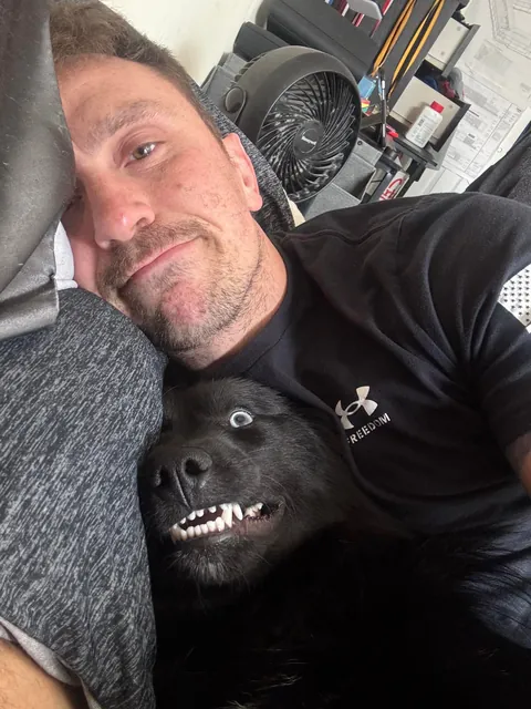 The many faces of a goofy 1 year old Australian Sheppard / American Eskimo (Auskimo?)