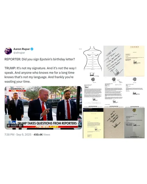 Trump: “It's not my signature.”