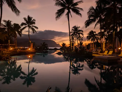 Fairytale sunset in Princeville, Kauai