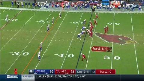 The Cardinals beat the Bills on a hail mary catch by DeAndre Hopkins, who was surrounded by 4 defenders