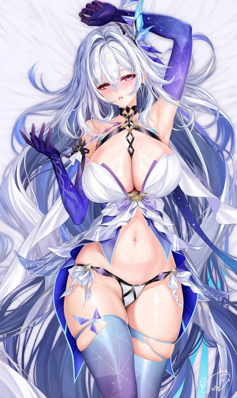 Skirk revealing underwear (Xinとobiwan / Xinとobi / moehime_union)