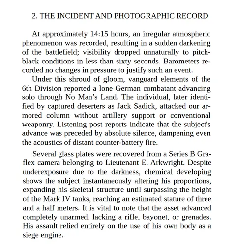 The Bourlon Wood Incident: A WWI Historical Horror story through a 1917 British Intelligence Report