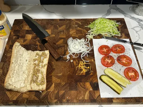 [homemade] salami, granny ham, baby swiss and other stuff.