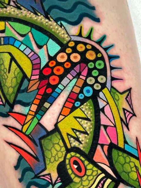 Killer Croc collab done by KT Chidgey &amp; Mike Boyd @ Royal Legion in ATX