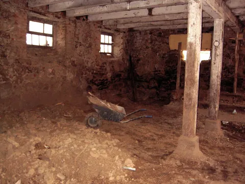 Turned the old staple to a cozy bar during Farmhouse renovation