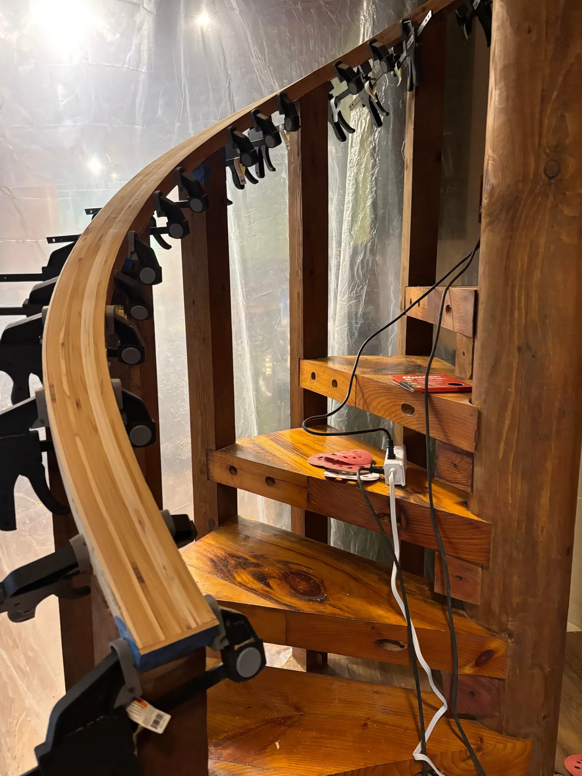 Made a spiral staircase railing for my cabin