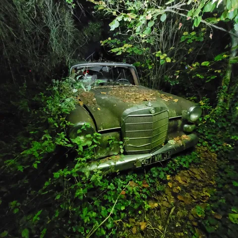 Forgotten Mercedes-Benz left to rot