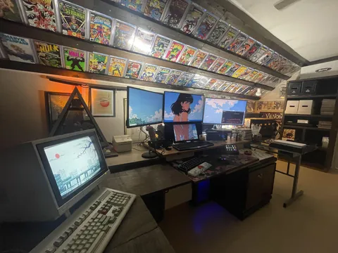 Comics loft battlestation.