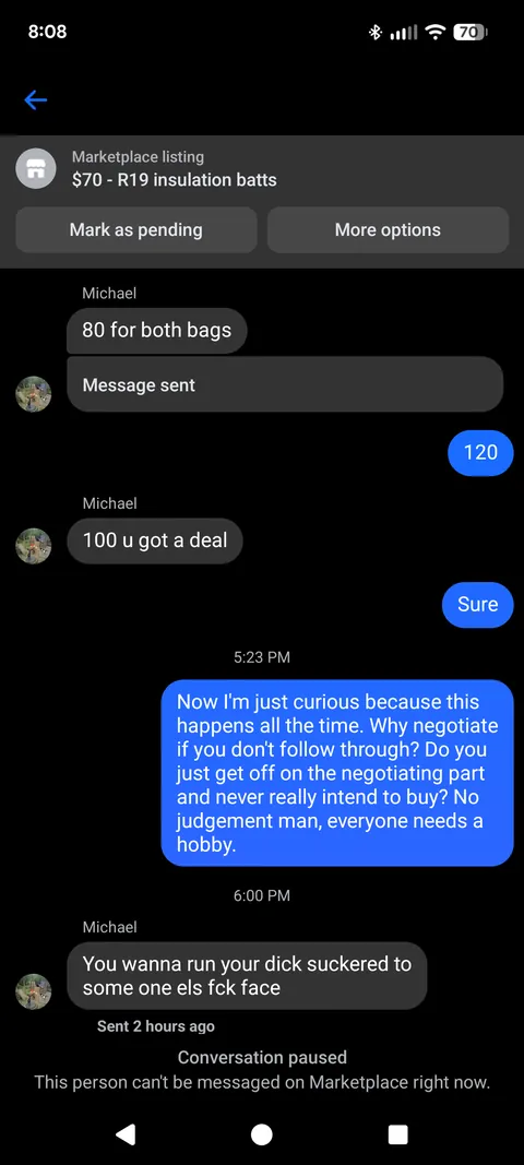 Marketplace is fun...