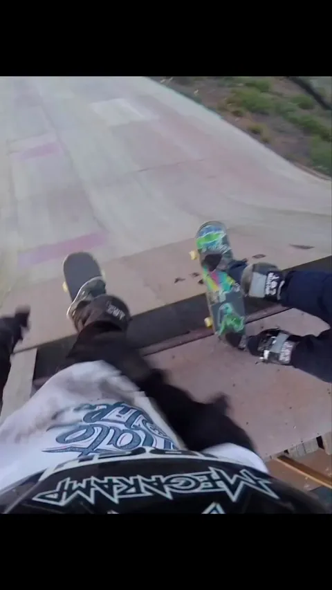 They swapped boards over a mega ramp.