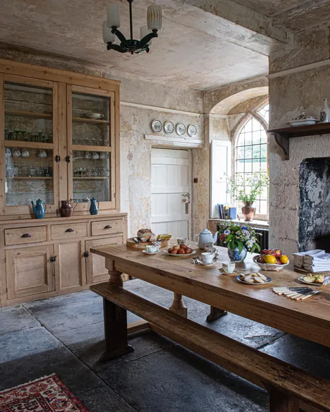 Rustic country kitchen in a farmhouse, Bruton, Somerset, England [1440x1800]