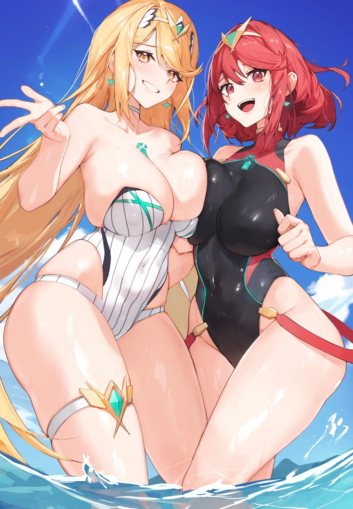 Swimsuit Mythra &amp; Pyra 