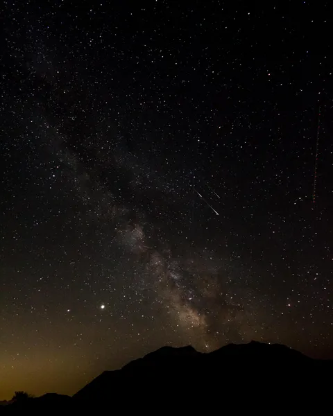 One of the luckiest photo a ever took. 3 shooting stars with the milky way as background.