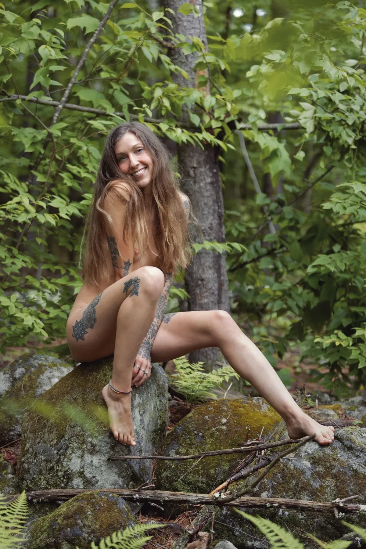 pretending to be a woodland fairy