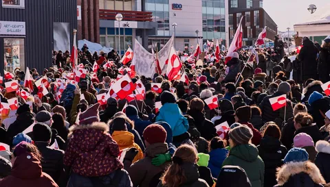 People of Nuuk Protest Against US Attempts to Take Over Greenland.