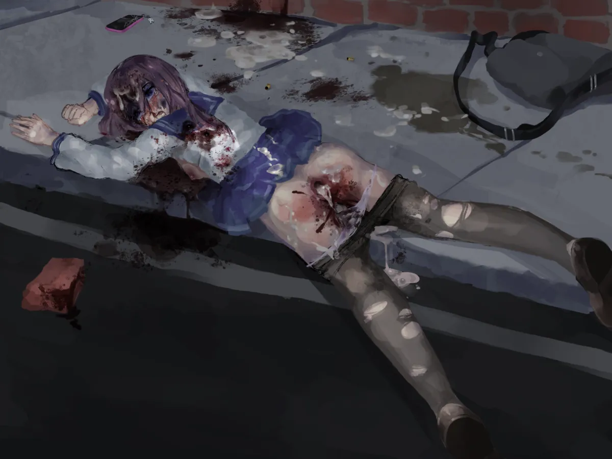 W-what... what happened to me? Why can't I walk? Why am I all covered in blood? What is that white and sticky thing? I just remember coming back from class... Could you help me by telling me what happened to me in the comments?