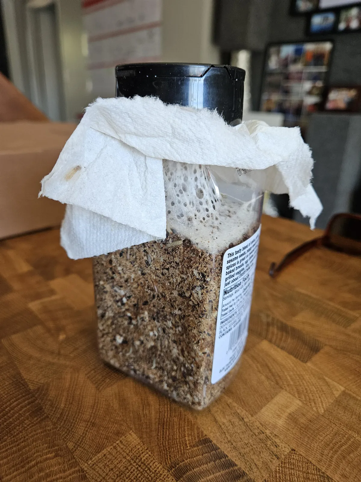 Found this accidental terrarium in our panty 