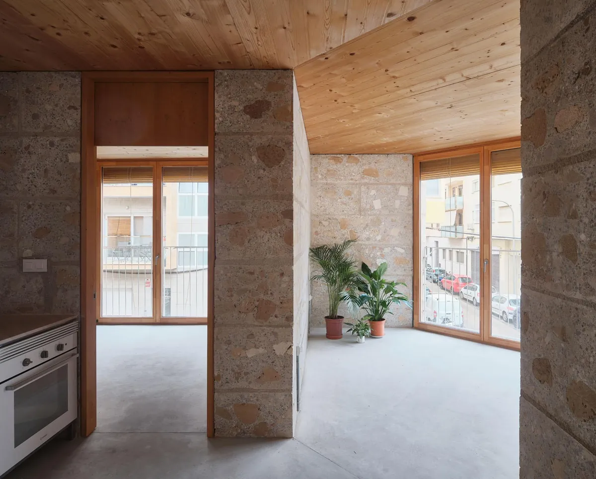 Social Housing in Mallorca, Spain made of local stone- Harquitectes (2021-2022)