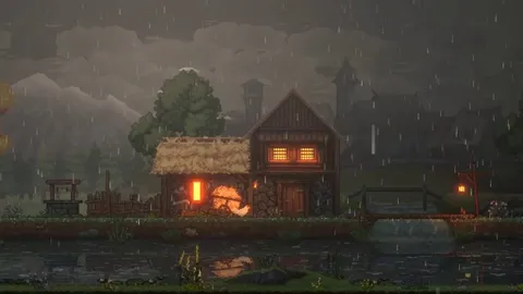 First building of a village scenery ☁️⚡ 🔊