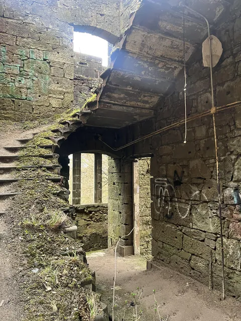 Staircase in abandoned castle/mental facility