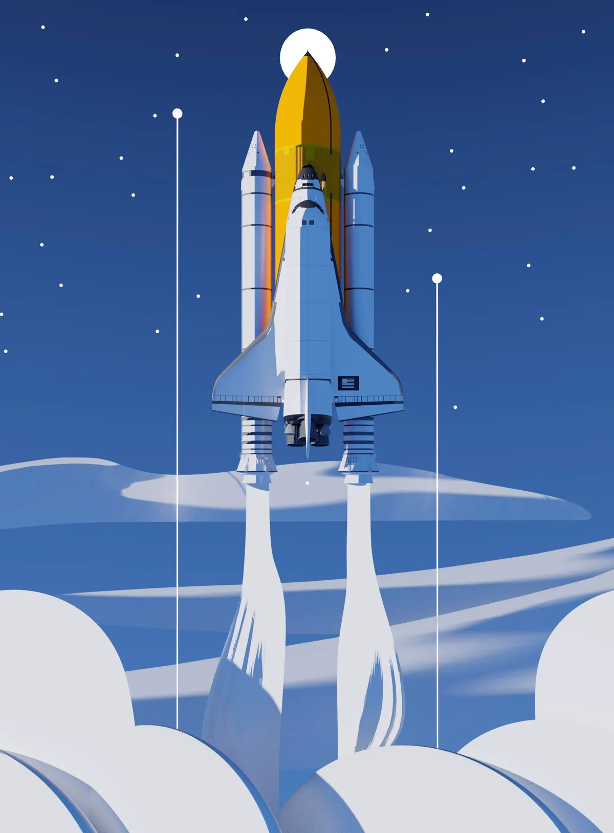 Here’s an illustration I made of the Space Shuttle