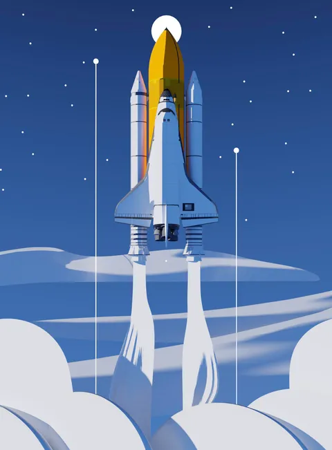 Here’s an illustration I made of the Space Shuttle