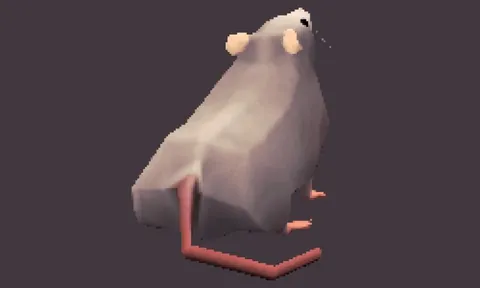 ratating lowpoly rat, as requested (also transparent gif links)