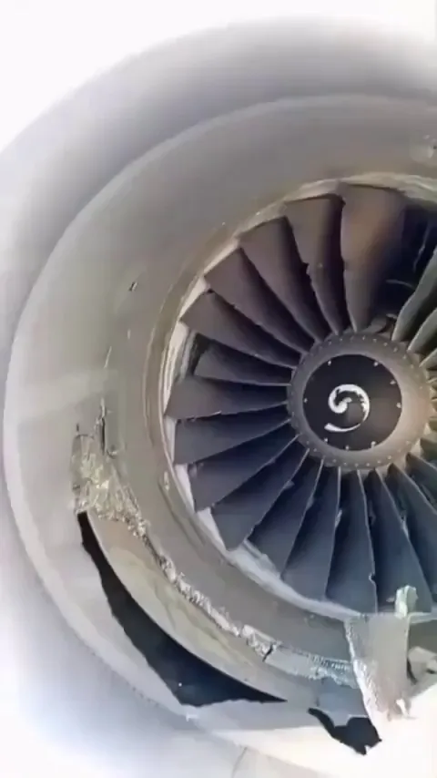 So this happened on Ryanair flight today... debris from the engine smashed right through the cabin window