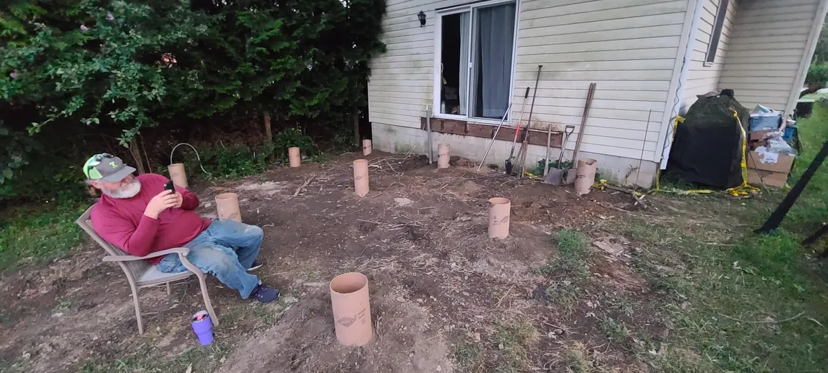 Replaced the deck that was falling apart when I bought the house, and decided to go bigger