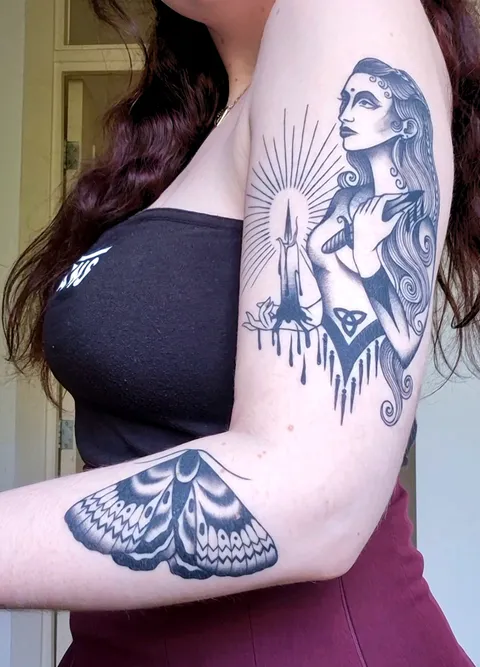 Start of an Irish folklore/mythology inspired sleeve by @n.michon.tattoo in Amsterdam