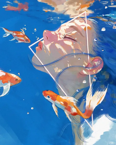 Underwater, Amoredpencil (me), photoshop, 2025