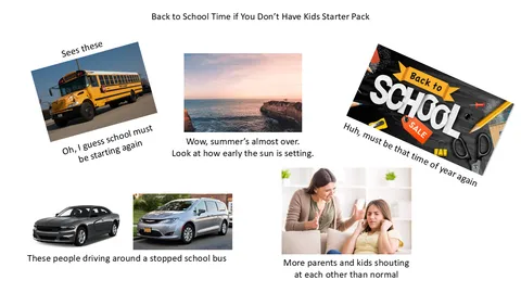 Back To School Time If You Don't Have Kids Starter Pack