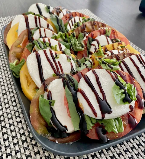 Basic caprese with some gorgeous tomatoes I found at the farmer’s market.
