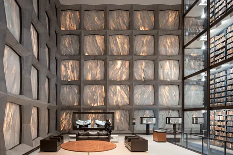 Beinecke Rare Book &amp; Manuscript Library, Yale University, New Haven, Connecticut, USA. Architect Gordon Bunshaft, 1963.
