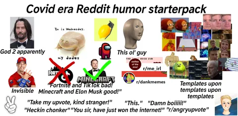 Covid era Reddit humor starterpack