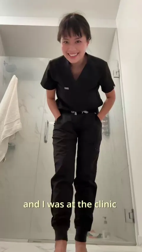 Scrubs are comfy but being naked is comfier