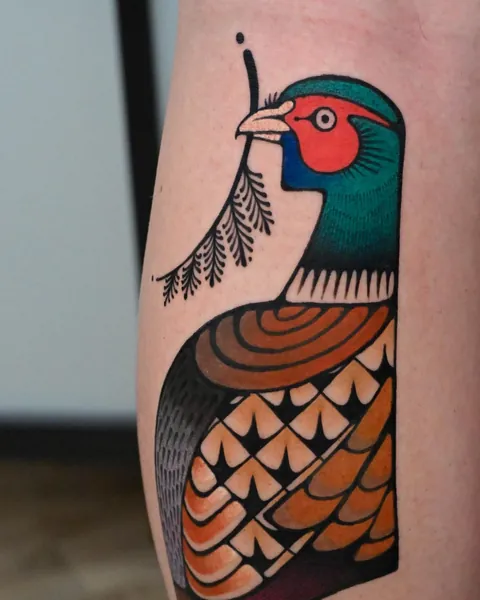 Pheasant by me, Max Murphy at Living Lore Tattoo in Ellicott City, MD