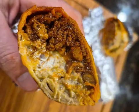 Beef, bean, and rice burritos [Homemade]