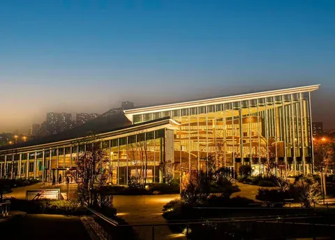 A library in my hometown, which I often visit to read books because it's close to home, in Chengdu, China